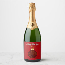 Rótulos de Garrafa de Vinho Espumante Feliz Ano No
