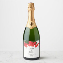 Rótulos de Garrafa de Vinho Espumante Flor de Hibi