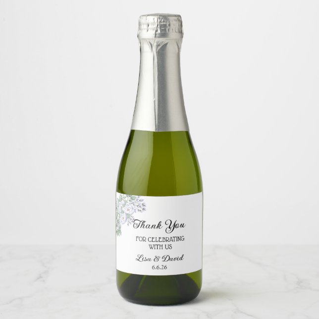Rótulos de Garrafa de Vinho Espumante Mini para Ca (Frente)