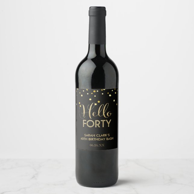 Rótulos de Garrafa de Vinho (ou Vinho Espumante) O (Frente)