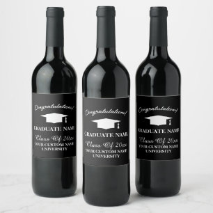 Rótulos de garrafa de vinho para festa de formatur