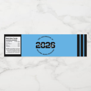 Rótulos de Garrafas de Água para Formatação Azul e