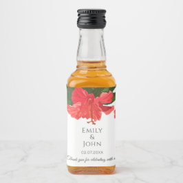 Rótulos de Garrafas de Bebidas Miniaturas com Flor