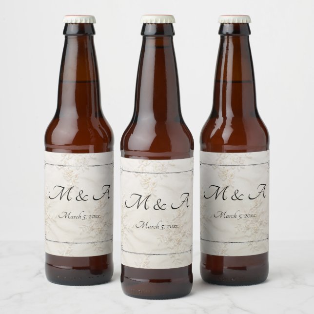 Rótulos de Garrafas de Cerveja de Casamento de ren (Garrafas)