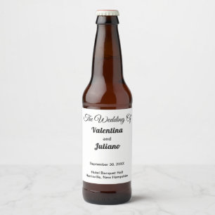 Rótulos de Garrafas de Cerveja para Casamento Pret