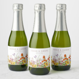 Rótulos de Garrafas de Mini Flores Espontadas