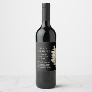 Rótulos de Garrafas de Vinho de Casamento de Grama