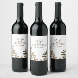 Rótulos De Garrafas De Vinho De Casamento Floral R