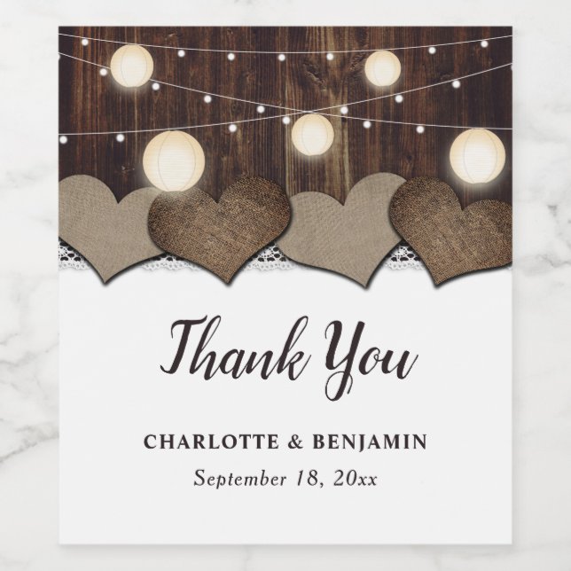 Rótulos de Garrafas de Vinho de Casamento Russo (Rótulo Único)