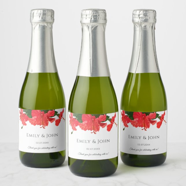 Rótulos de garrafas de vinho espumantes de flor de (Garrafas)