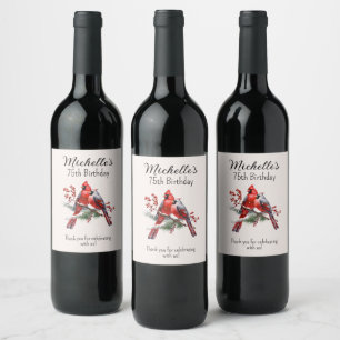 Rótulos de Garrafas de Vinho para 75º Aniversário