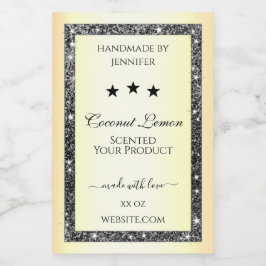 Rótulos de produto com efeito Dourado de brilho pr