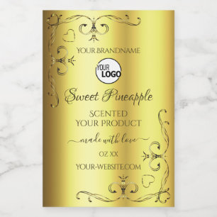 Rótulos de Produto Dourado Luxuoso Cantos Ornament