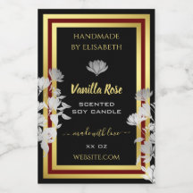 Rótulos de produto floreal de captura ocular Preto