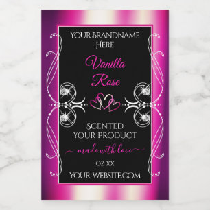 Rótulos de produto Ouros Pretos-Puros-Rosa-Rosa-Sh