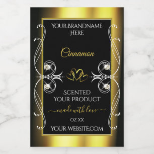 Rótulos de Produtos com Diamantes Glamourosos e De