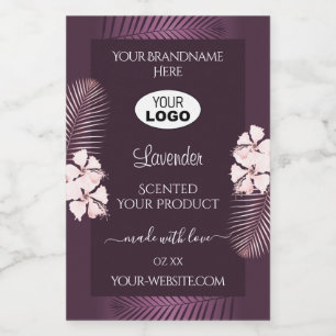 Rótulos de Produtos Tropic Purple Logotipo de Flor