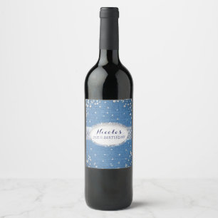 Rótulos de vinho Brilho Espalhado Glam Denim & Dia