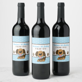 Rótulos de Vinho Cachorrinho Marrom
