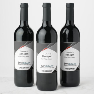 Rótulos de vinho da agência de design de triângulo