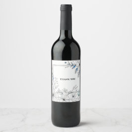 rótulos de vinho de agradecimento de flores ilustr