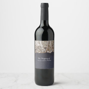 Rótulos de vinho de casamento conchas Puka de prai