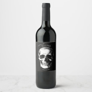 Rótulos de Vinho de Casamento de Halloween De Góti