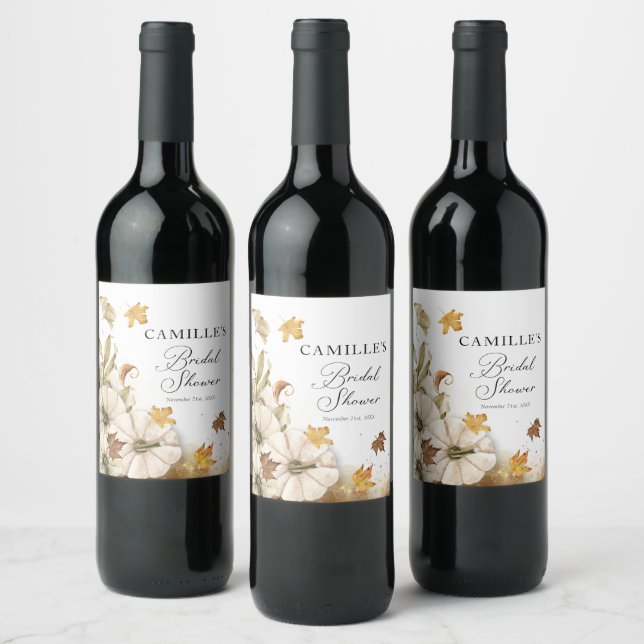 Rótulos de Vinho de Chá de Panela de Outono Elegan (Garrafas)