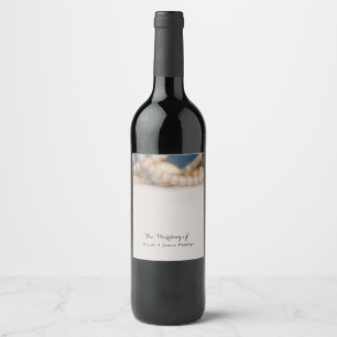 Rótulos de vinho de praia Pérolas Elegantes e Conc