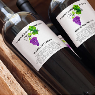 Rótulos de Vinho de Presente para Mãe Recém-Chegad