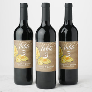 Rótulos de Vinho do Número de Mesa de Celebração R