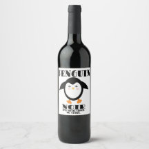 Rótulos de vinho do Pinguim Noir