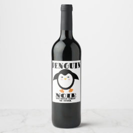 Rótulos de vinho do Pinguim Noir