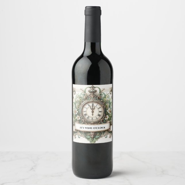 rótulos de vinho é hora do vinho  (Frente)
