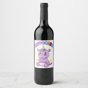 Rótulos de Vinho Espumante ou Vinho de Hipopótamo 