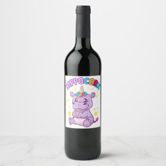 Rótulos de Vinho Espumante ou Vinho de Hipopótamo 