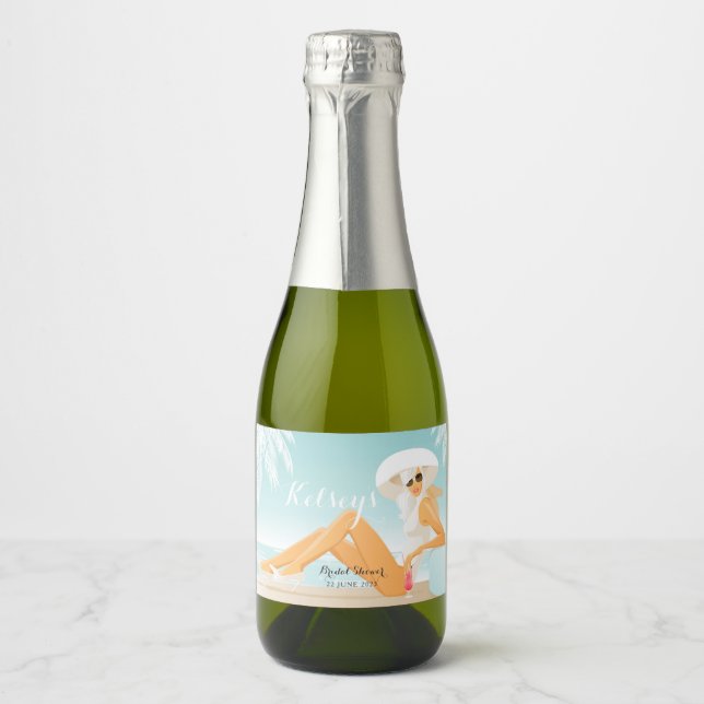 Rótulos de Vinho Espumante para Chá de Noiva (Frente)