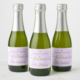 Rótulos de Vinho Espumante para Chá de Noiva com T