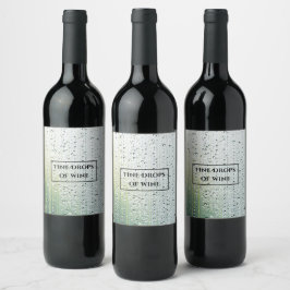 rótulos de vinho gotas de água personalizadas