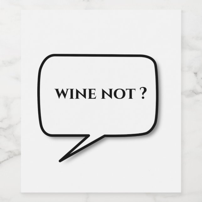 rótulos de vinho não vinho (Rótulo Único)