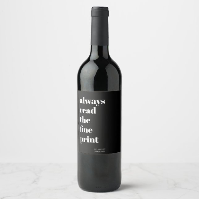 Rótulos de Vinho para Anúncio de Gravidez (Frente)