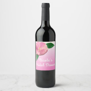 Rótulos de Vinho para Chá de Noiva Elegante Petúni