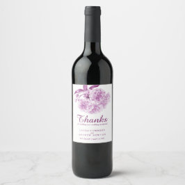 Rótulos de vinho personalizado para casamentos flo