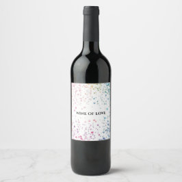 rótulos de vinho personalizados com sprinkles de a
