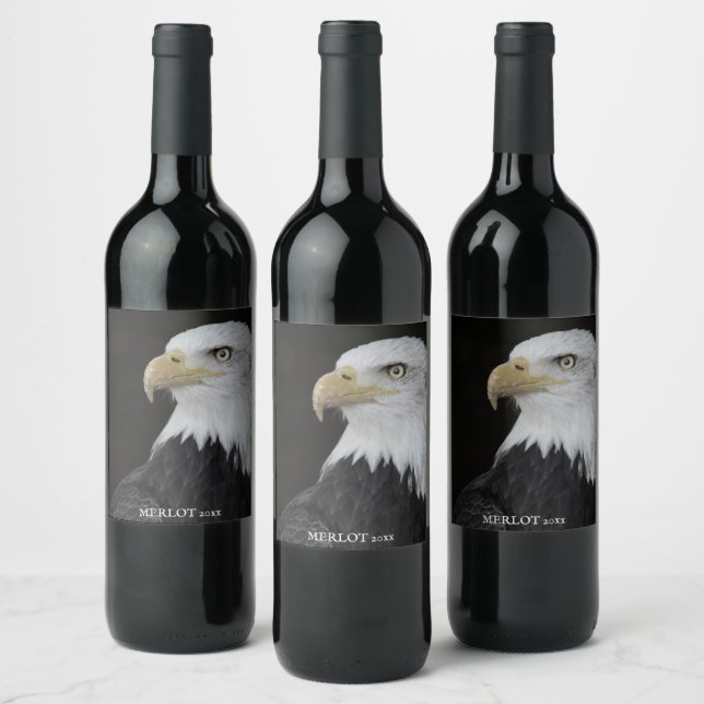 Rótulos De Vinho Personalizados Da Águia Balda Ele (Garrafas)