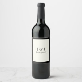 Rótulos de vinho preto e branco Vinho Casado Favor