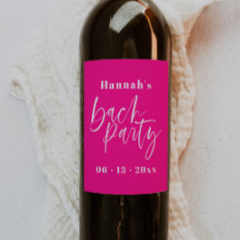 Rótulos de Vinho Rosa Choque para Despedida de Sol
