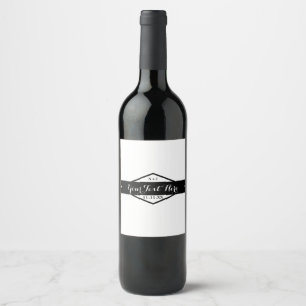 Rótulos de Vinho Russo Moderno Negro e Branco