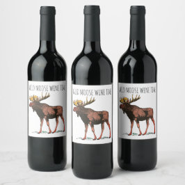 Rótulos de Vinho Selvagem de Moose