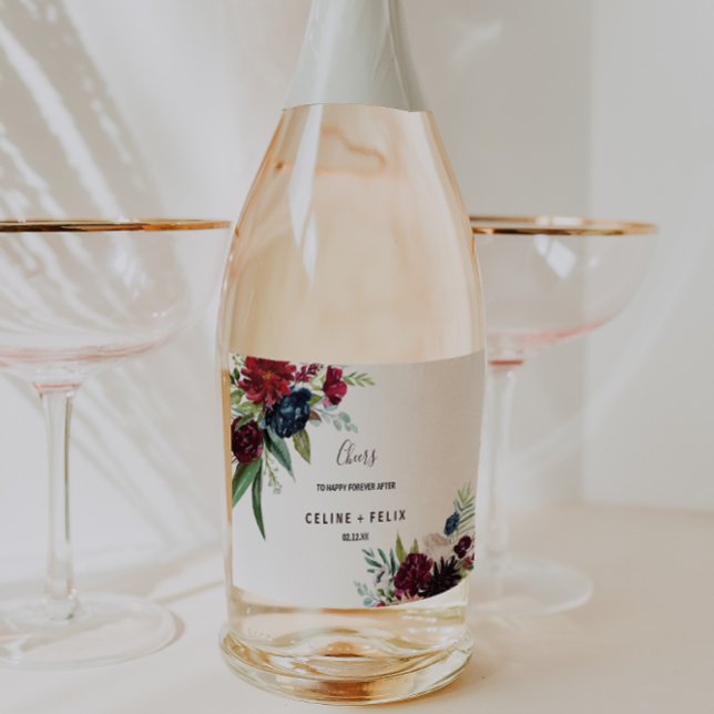 Rótulos de Vinhos Espumantes para Casamento de Mar (Criador carregado)